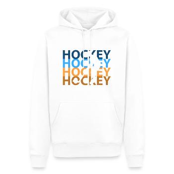 hockey - Sweat à capuche Premium bio Homme - blanc - Devant - Nico (187cm)