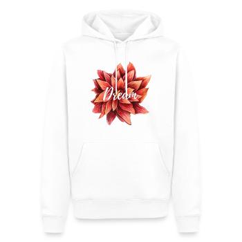 Dream - Men’s Premium Organic Hoodie - white - Front - Nico (187cm)
