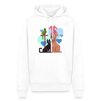 animals - Men’s Premium Organic Hoodie - white - Front - Nico (187cm)