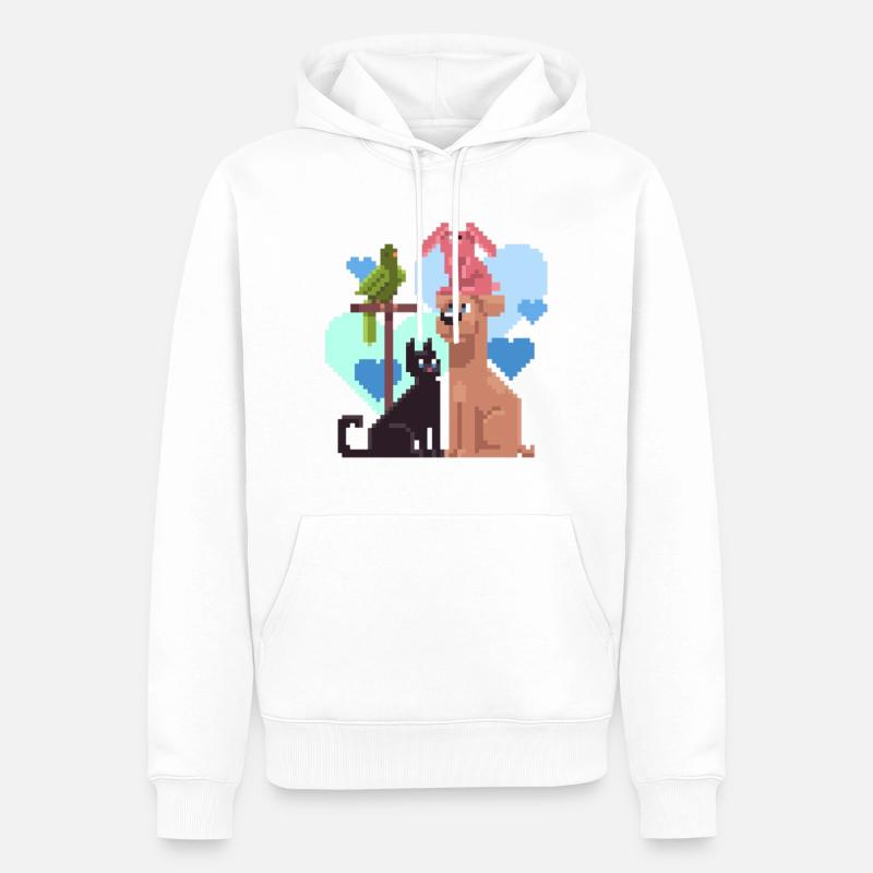 Tiere - Männer Premium Bio Hoodie - Weiß