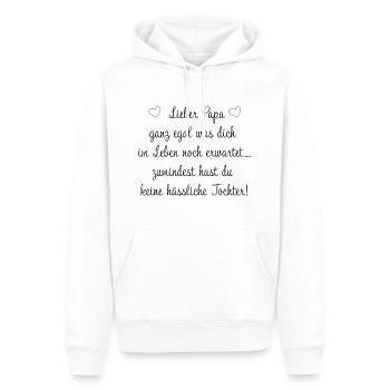 Lieber Papa lustiger Spruch hübsche Tochter Eltern - Männer Premium Bio Hoodie - Weiß - Vorne - Nico (187cm)