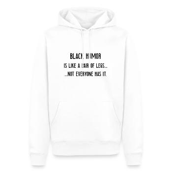 Humour noir Sarcasmes drôle rengaine cadeau - Sweat à capuche Premium bio Homme - blanc - Devant - Nico (187cm)