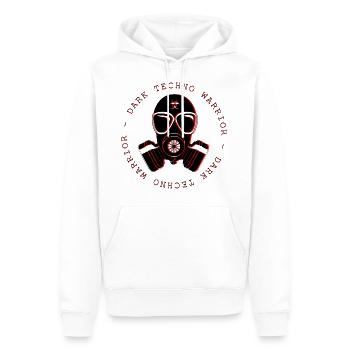 Dark techno shirt - Men’s Premium Organic Hoodie - white - Front - Nico (187cm)