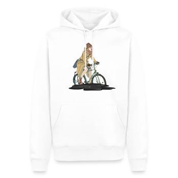 bicycle - Men’s Premium Organic Hoodie - white - Front - Nico (187cm)