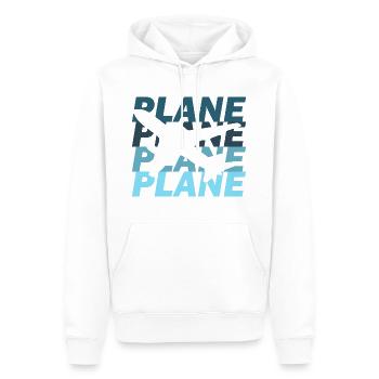 plane - Men’s Premium Organic Hoodie - white - Front - Nico (187cm)