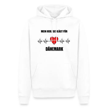 Dänemark Däne Danish Geschenk - Männer Premium Bio Hoodie - Weiß - Vorne - Nico (187cm)