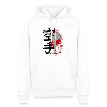 Arts martiaux Karaté - Sweat à capuche Premium bio Homme - blanc - Devant - Nico (187cm)