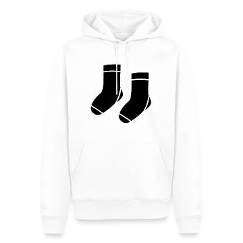 chaussettes - Sweat à capuche Premium bio Homme - blanc - Devant - Nico (187cm)