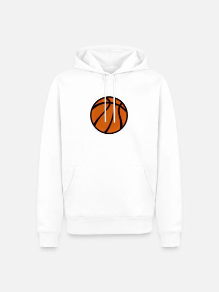 Basketball Ball Sport - Männer Premium Bio Hoodie - Weiß