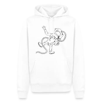 astronaute - Sweat à capuche Premium bio Homme - blanc - Devant - Nico (187cm)