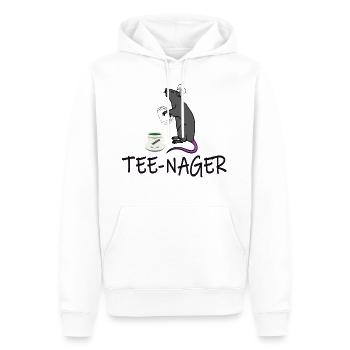 Teenager, Humor Tee-Nager , Nagertier T-Shirt - Männer Premium Bio Hoodie - Weiß - Vorne - Nico (187cm)