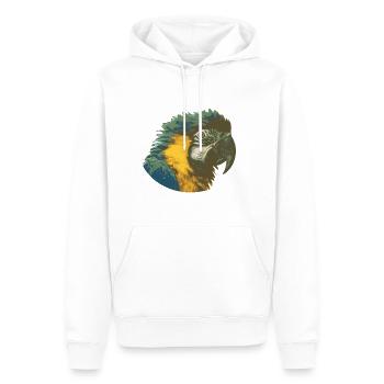 Bunter Papagei - Männer Premium Bio Hoodie - Weiß - Vorne - Nico (187cm)