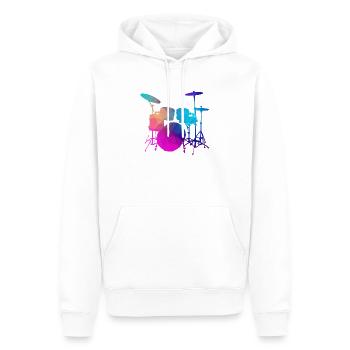 Schlagzeug Drums shirt Geschenk Schlagzeuger - Männer Premium Bio Hoodie - Weiß - Vorne - Nico (187cm)