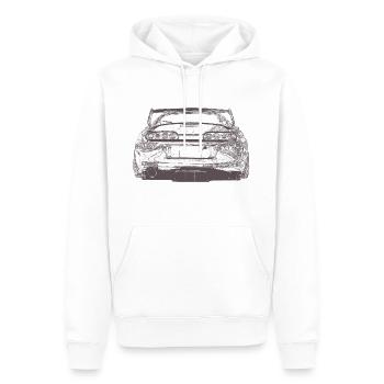 Supra Sportwagen Auto - Männer Premium Bio Hoodie - Weiß - Vorne - Nico (187cm)