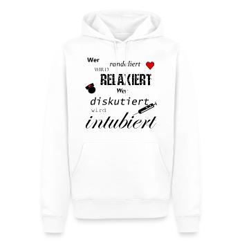Leben retten Herz Krankenschwester Geschenk Shirt - Männer Premium Bio Hoodie - Weiß - Vorne - Nico (187cm)