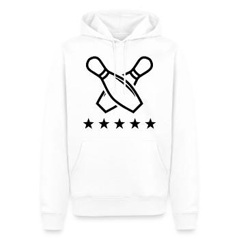 gekreuzte Kegel - Männer Premium Bio Hoodie - Weiß - Vorne - Nico (187cm)