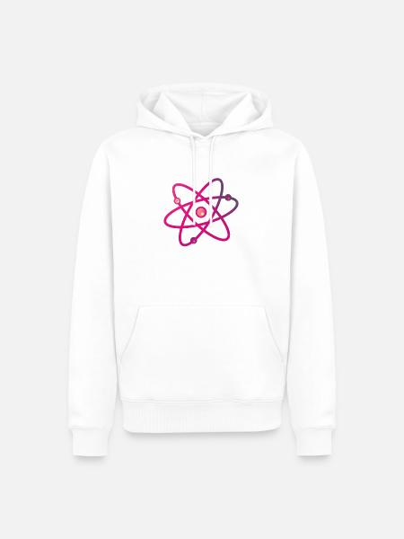 Buntes Atom Neutron Elektron - Männer Premium Bio Hoodie - Weiß