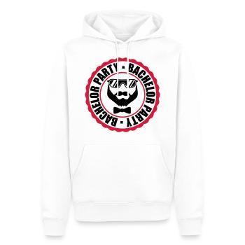 circle ring stamp team bachelor party bache - Men’s Premium Organic Hoodie - white - Front - Nico (187cm)