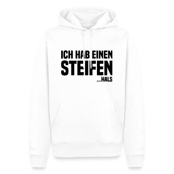 Ich hab einen steifen hals black - Männer Premium Bio Hoodie - Weiß - Vorne - Nico (187cm)
