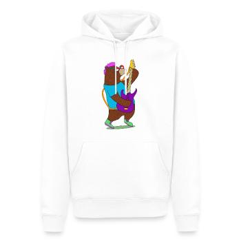 Baer - Sweat à capuche Premium bio Homme - blanc - Devant - Nico (187cm)