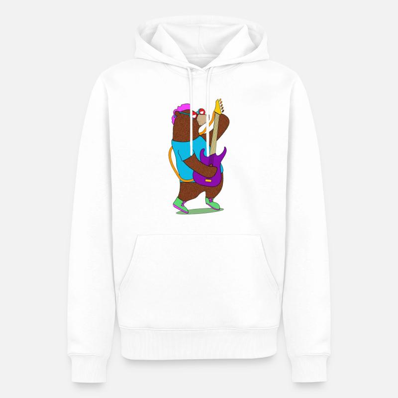 Baer - Sweat à capuche Premium bio Homme - blanc