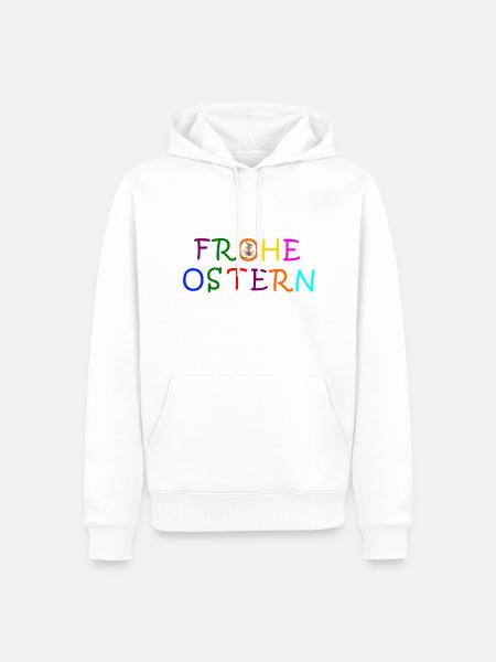 Frohe Ostern - Männer Premium Bio Hoodie - Weiß