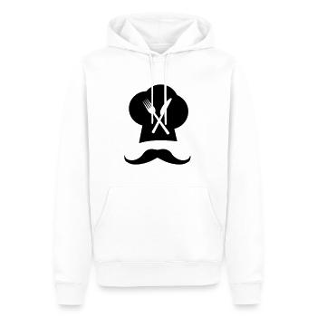 cuisinier - Sweat à capuche Premium bio Homme - blanc - Devant - Nico (187cm)
