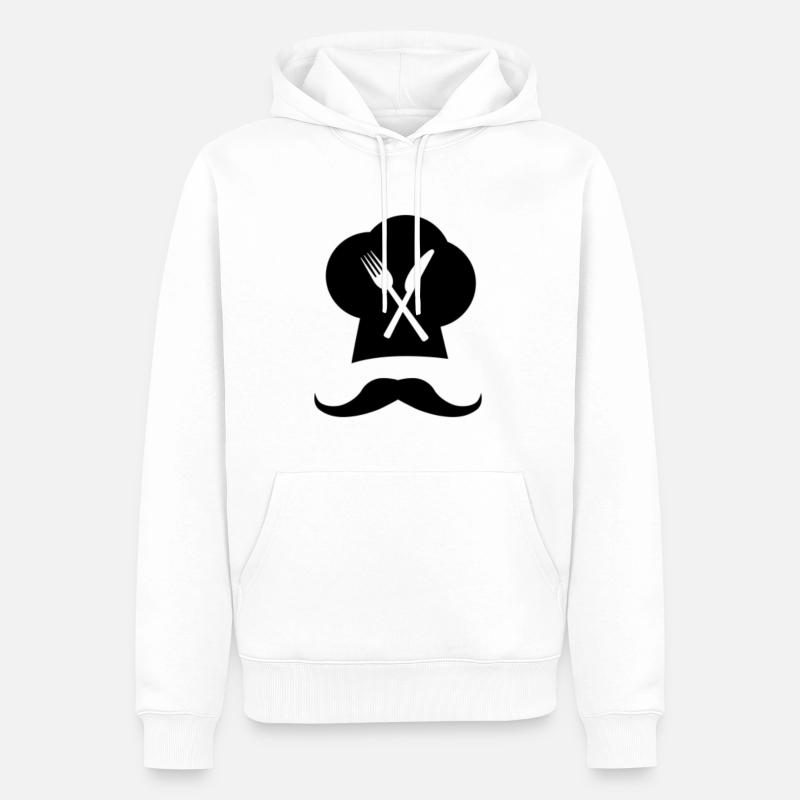 Koch - Männer Premium Bio Hoodie - Weiß
