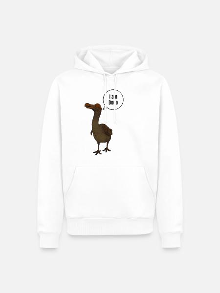 Dronte Dodo Doudo Dudu extinct bird - Men’s Premium Organic Hoodie - white
