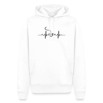Cafe Audioline - Männer Premium Bio Hoodie - Weiß - Vorne - Nico (187cm)