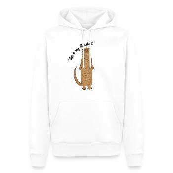 Loutre cadeau Loutre amant Loutre motif mignon - Sweat à capuche Premium bio Homme - blanc - Devant - Nico (187cm)