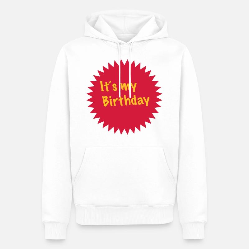 C'est mon anniversaire 2c - Sweat à capuche Premium bio Homme - blanc