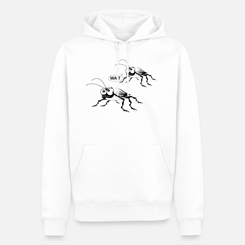 Cafards en cours d'exécution - Sweat à capuche Premium bio Homme - blanc