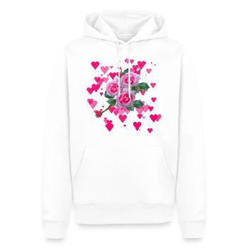 Bouquet de fleurs - Sweat à capuche Premium bio Homme - blanc - Devant - Nico (187cm)