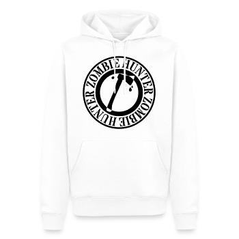 zombie hunter - Sweat à capuche Premium bio Homme - blanc - Devant - Nico (187cm)