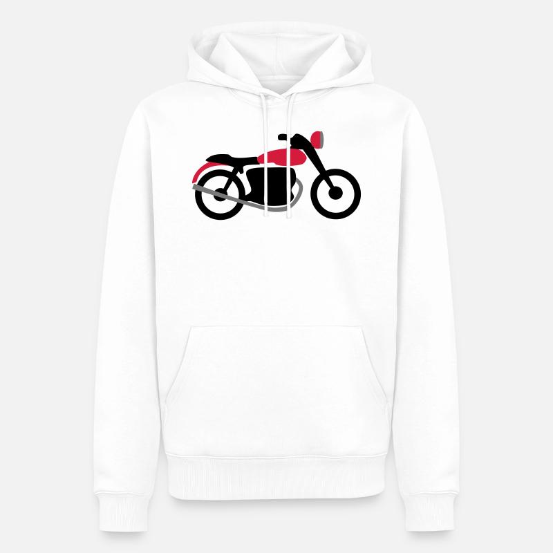 Motorrad - Männer Premium Bio Hoodie - Weiß