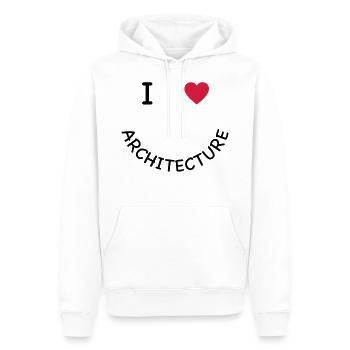 Architecture - Männer Premium Bio Hoodie - Weiß - Vorne - Nico (187cm)