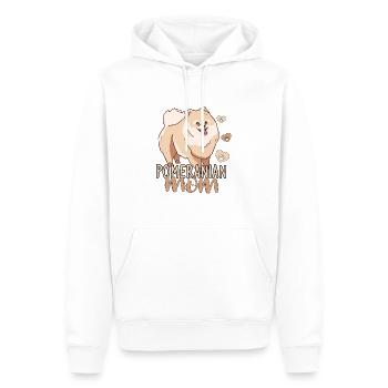 Pomeranian Maman - Naine Kleinspitz Frauchen - Sweat à capuche Premium bio Homme - blanc - Devant - Nico (187cm)