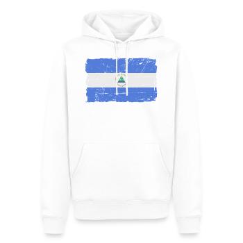 Nicaragua Flagge - Flag of Nicaragua - Shabby Look - Männer Premium Bio Hoodie - Weiß - Vorne - Nico (187cm)