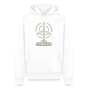 Windenergie Windrad Windkraft erneuerbare Energien - Männer Premium Bio Hoodie - Weiß - Vorne - Nico (187cm)