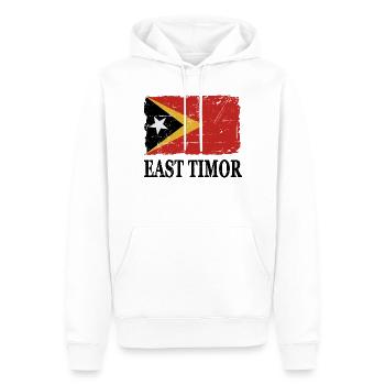 Flag of East Timor - East Timor Flag - Timor Leste - Men’s Premium Organic Hoodie - white - Front - Nico (187cm)
