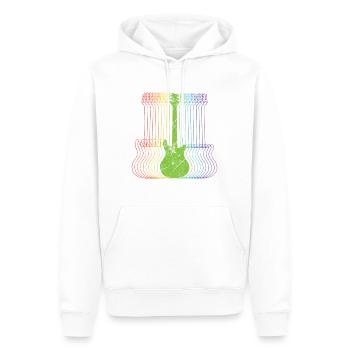 Guitare art basse rétro guitare électrique musicien - Sweat à capuche Premium bio Homme - blanc - Devant - Nico (187cm)