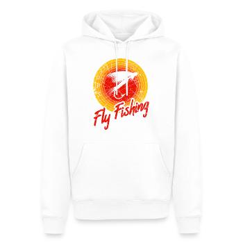 Fliegenfisher Fliegen Forellen Angler - Männer Premium Bio Hoodie - Weiß - Vorne - Nico (187cm)