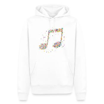 Musique Notes Artistique Triangles géométriques - Sweat à capuche Premium bio Homme - blanc - Devant - Nico (187cm)