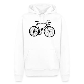 Vélo de course classique - Sweat à capuche Premium bio Homme - blanc - Devant - Nico (187cm)