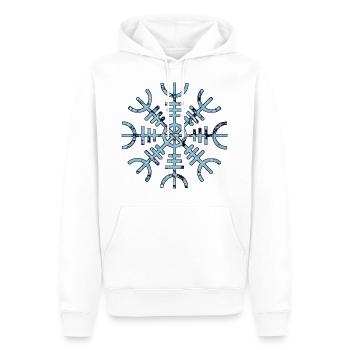 aegishjalmur e 55 - Sweat à capuche Premium bio Homme - blanc - Devant - Nico (187cm)