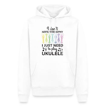 Ukulele Retro Spruch Witz Ukulelenunterricht - Männer Premium Bio Hoodie - Weiß - Vorne - Nico (187cm)