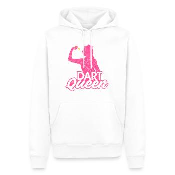 Dart Queen Dart Player Dart Queen Cadeau - Sweat à capuche Premium bio Homme - blanc - Devant - Nico (187cm)