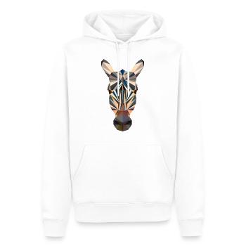Polygon Zebra Esel Pferd Kunst Zeichnung - Männer Premium Bio Hoodie - Weiß - Vorne - Nico (187cm)