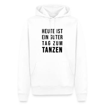 Heute ist ein guter Tag zum Tanzen - Männer Premium Bio Hoodie - Weiß - Vorne - Nico (187cm)